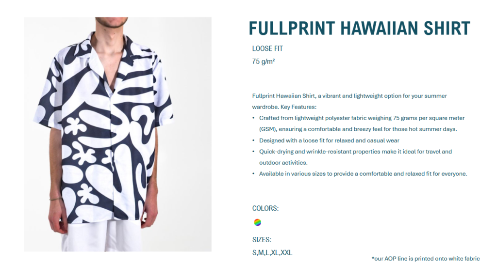 All Over Print Hawaiian Shirt