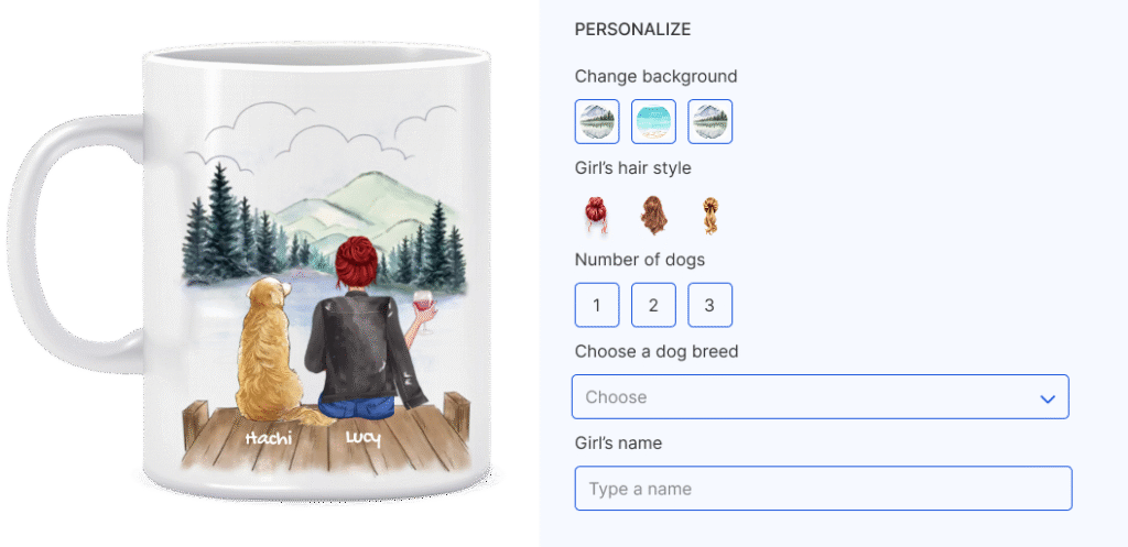personalization tool from snapwear x teeinblue