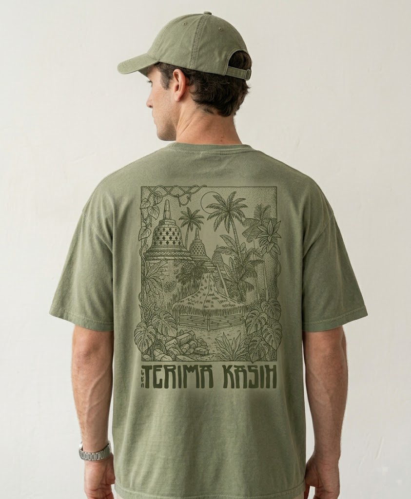 DTG printed t-shirt detail