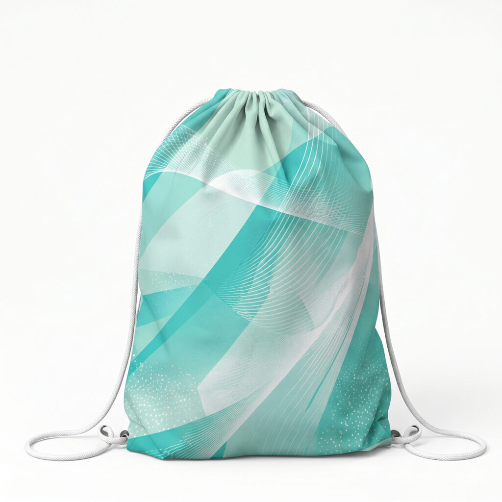 All-over Print Cotton Drawstring Backpack