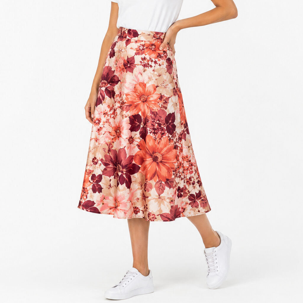 All-over Print Polyester Skirt