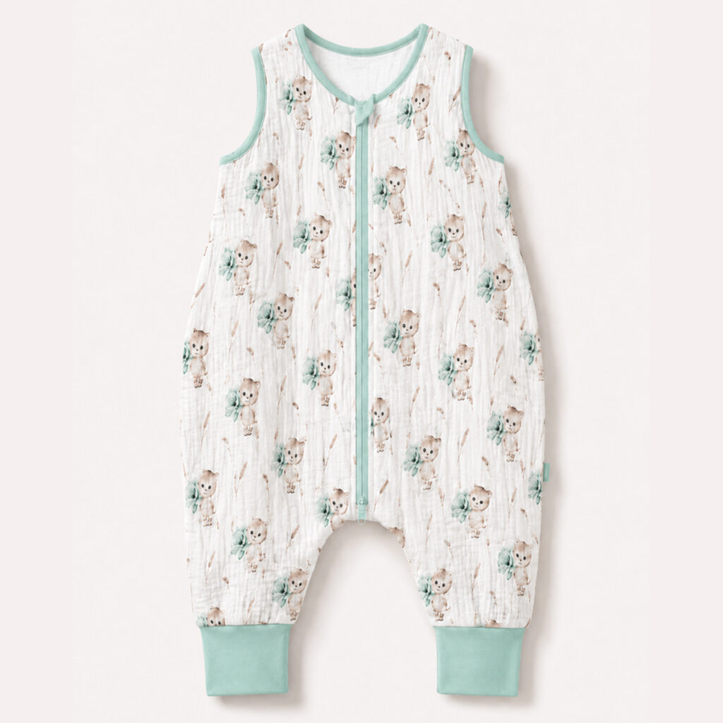 All-over Print Muslin Baby Romper