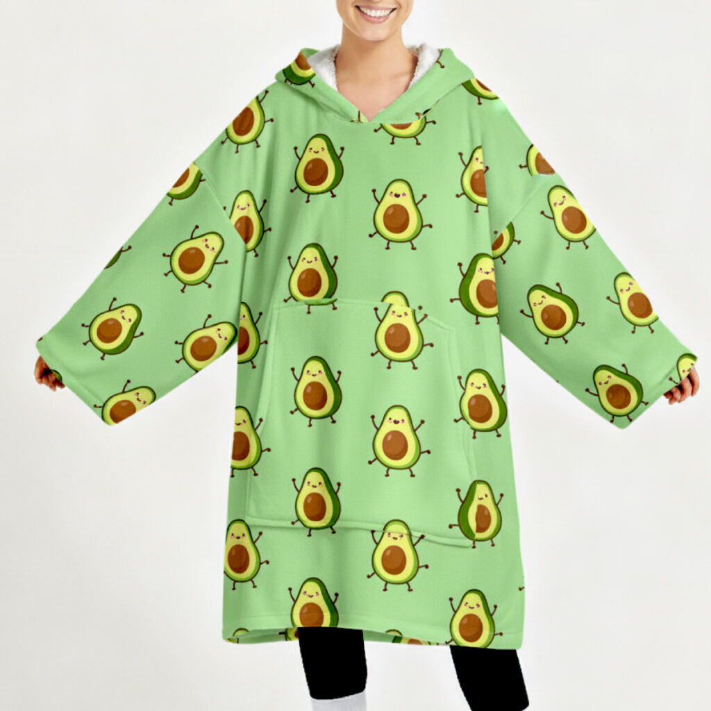 All-over Print Plush Blanket Hoodie