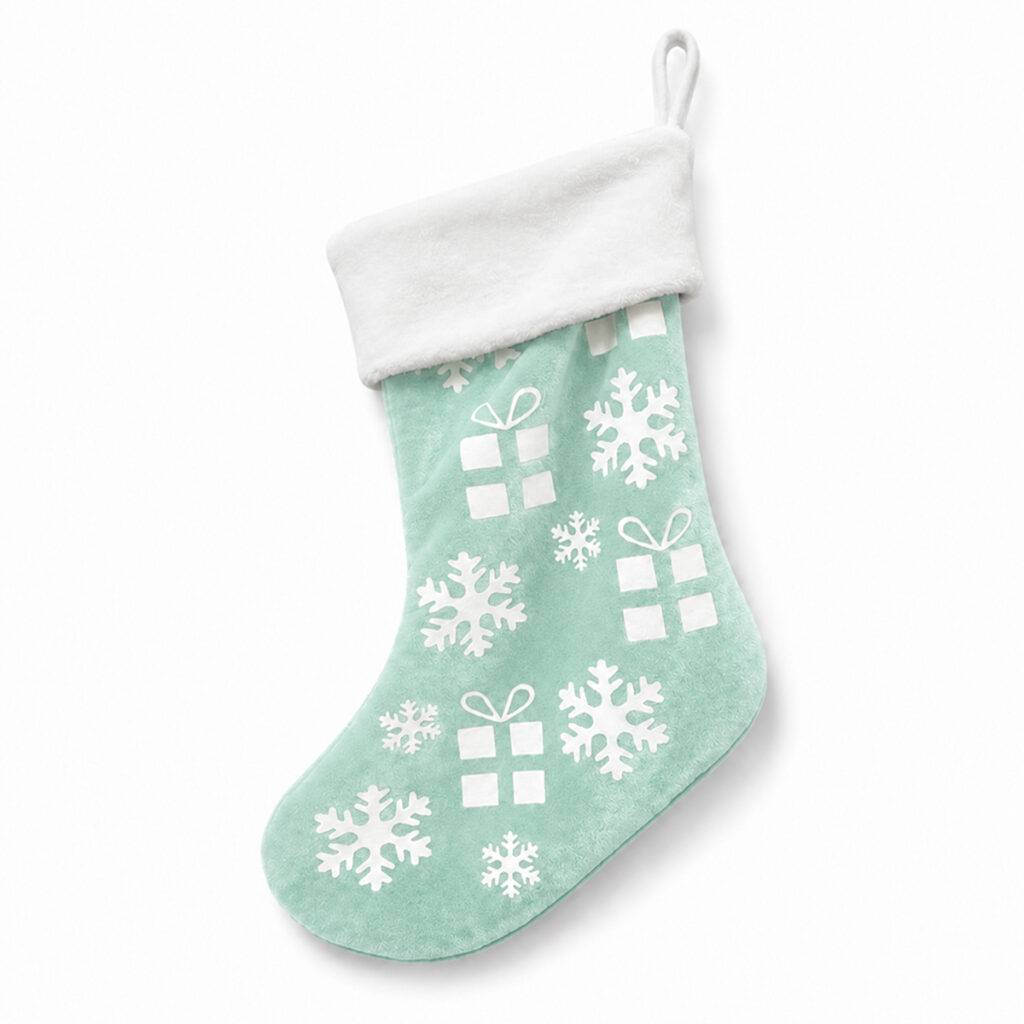 All-over Print Velvet Christmas Stocking