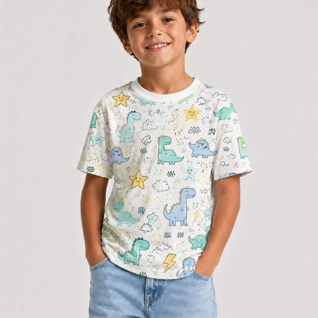 All-over Print Kids Cotton T-shirt