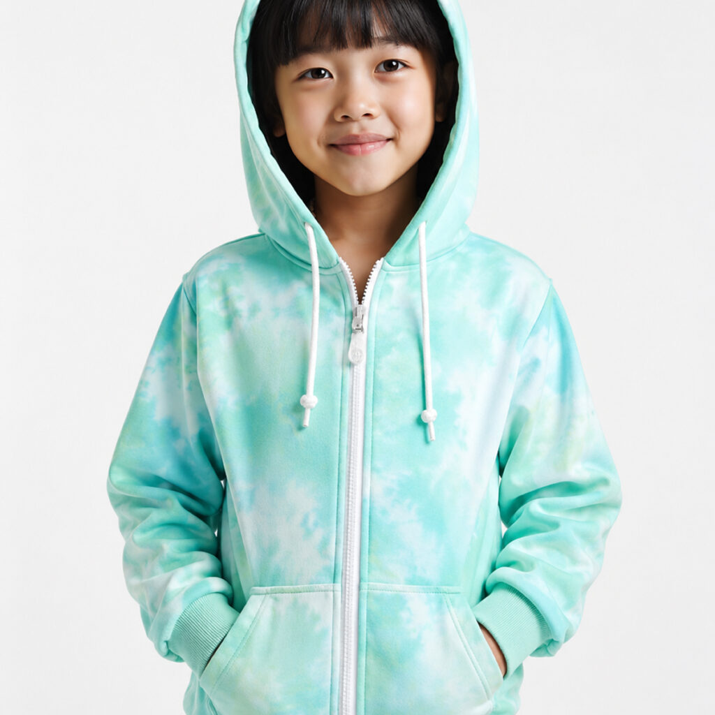 All-over Print Kids Zip Polyester Hoodie