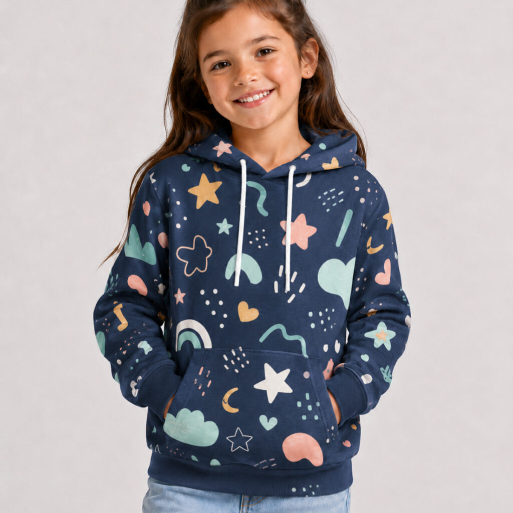 All-over Print Kids Polyester Hoodie