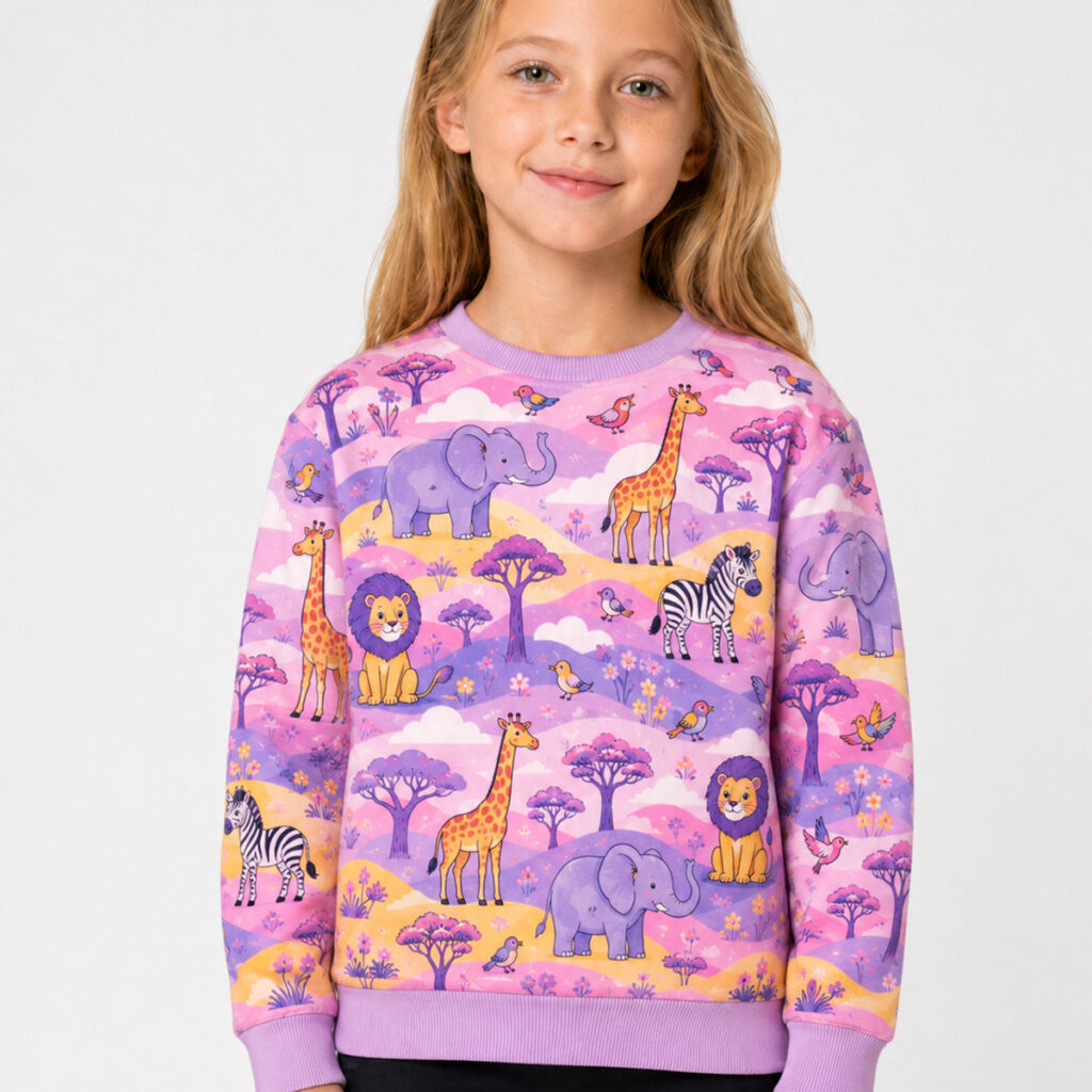 All-over Print Kids Polyester Sweatshirt